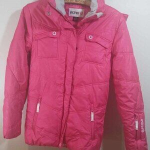 Etirel youth jacket large 14-16 6 pocket, Snowsport hot pink